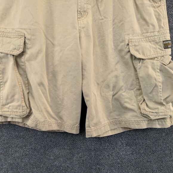 Aeropostale Mens Cargo Shorts Tan Size 33 Belt Loops Pockets Cotton - Picture 7 of 12